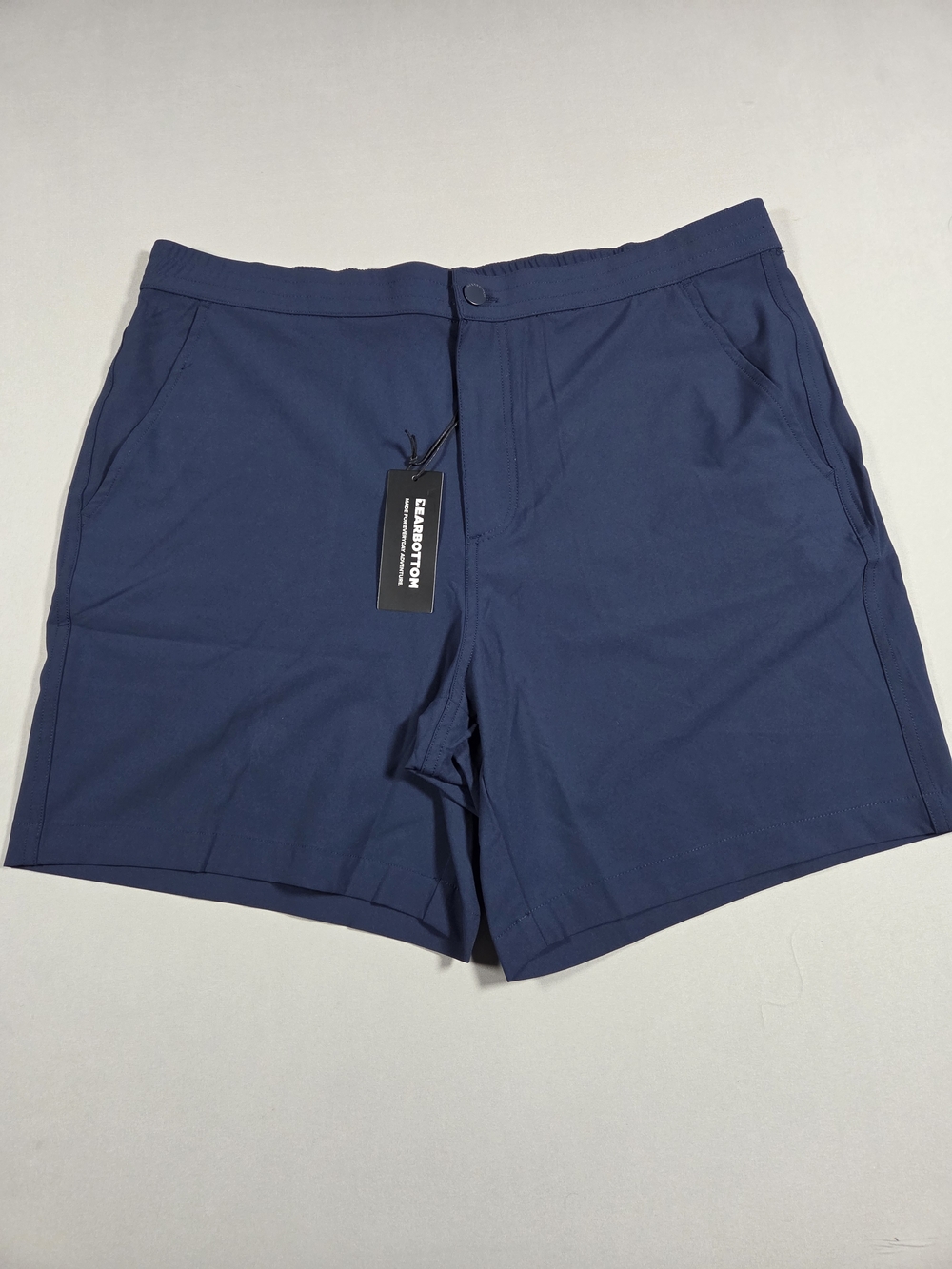 BEARBOTTOM Men's Navy  Performance Deck Shorts XL 7in